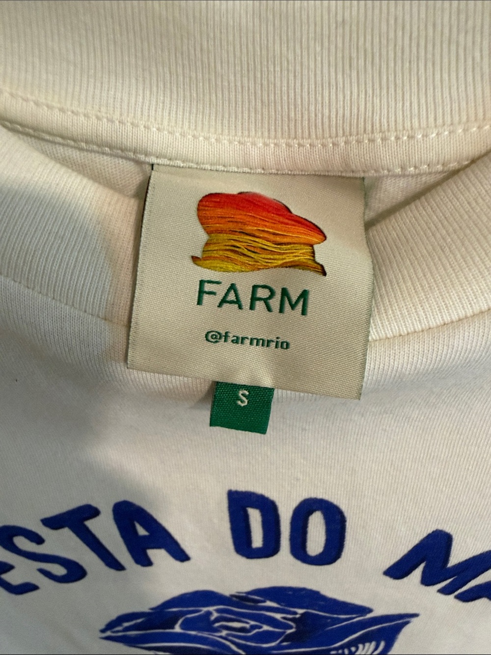 Brand New not worn FARM Rio Tank with Blue Floral Graphic - Picture 6 of 6